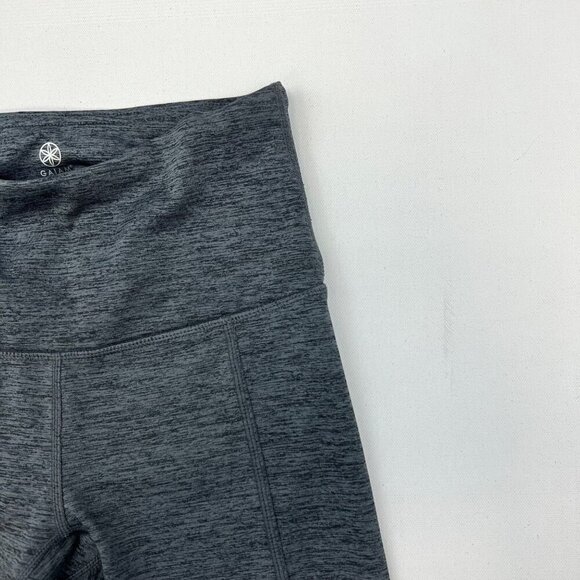 GAIAM Womens Cropped Athletic Leggings Cutout Gray Space Dye Size XS - Picture 3 of 8